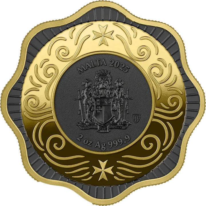 Malta Maltese Ox 2 oz Argint 2025 High Relief aurită