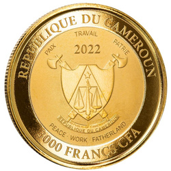 Cameroun : Mandrill 1 once d'or 2022 Proof