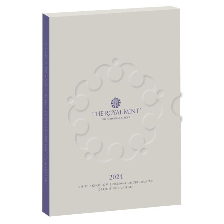 The 2024 United Kingdom Brilliant Uncirculated Definitive 8 Coins Coin Set