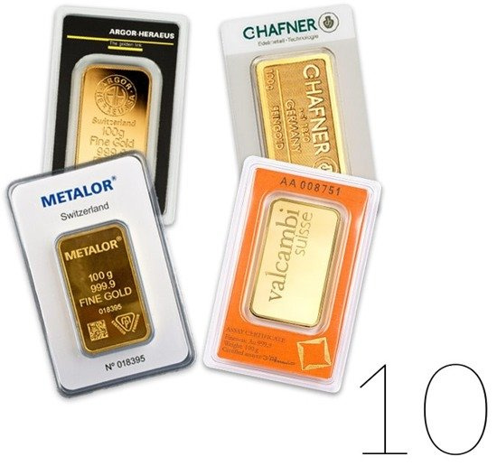 100 grammos aranyrudak 10 darabos csomag