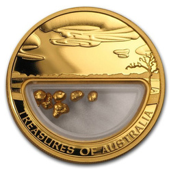 Trésors d'Australie : Pépite 1 once d'or 2010 Proof