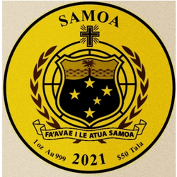 Samoa : Calendrier aztèque 1 once d'or 2021