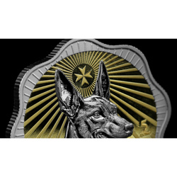 Gilded Silver Coin Maltese Pharaoh Hound 1 oz Silver 2026