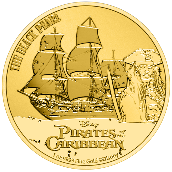 Niue : Disney Pirates des Caraïbes - Black Pearl 1 once d'or 2021