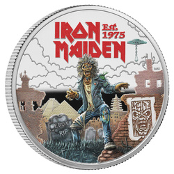 Iron Maiden colorato 1 oncia d'argento 2025 Proof
