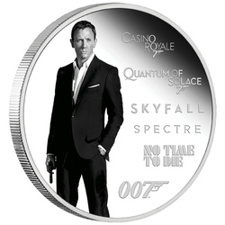 Tuvalu: James Bond Legacy 5th issue - Daniel Craig colored 1 oz Silver 2024 Proof