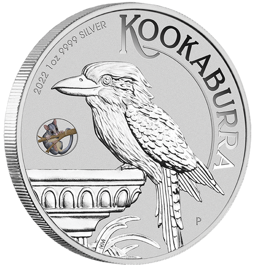Színes kookaburra oposszummal 1 uncia ezüst 2022 Privy Mark (Melbourne Money Expo Anda Special)
