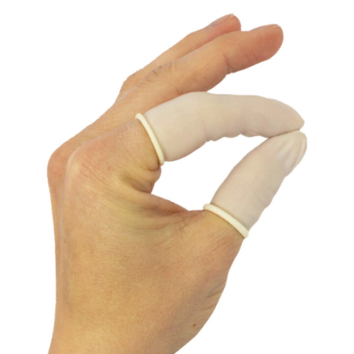 Protecții din latex pentru degete L albe 100 bucăți