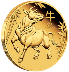 Lunar III: Jahr des Ochsen 1 oz Gold 2021 Proof