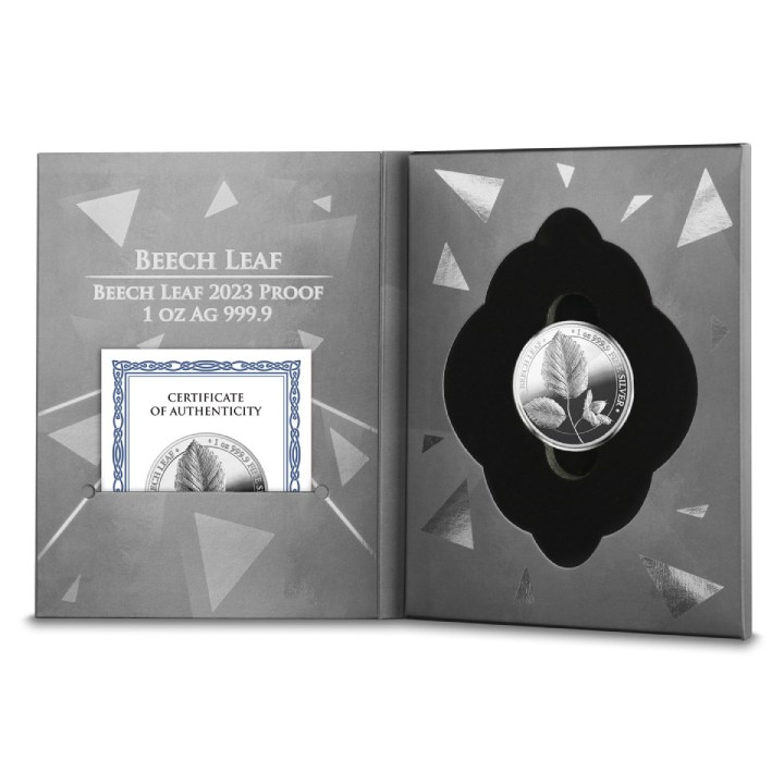 Beech Leaf 1 oncia d'argento 2023 Proof