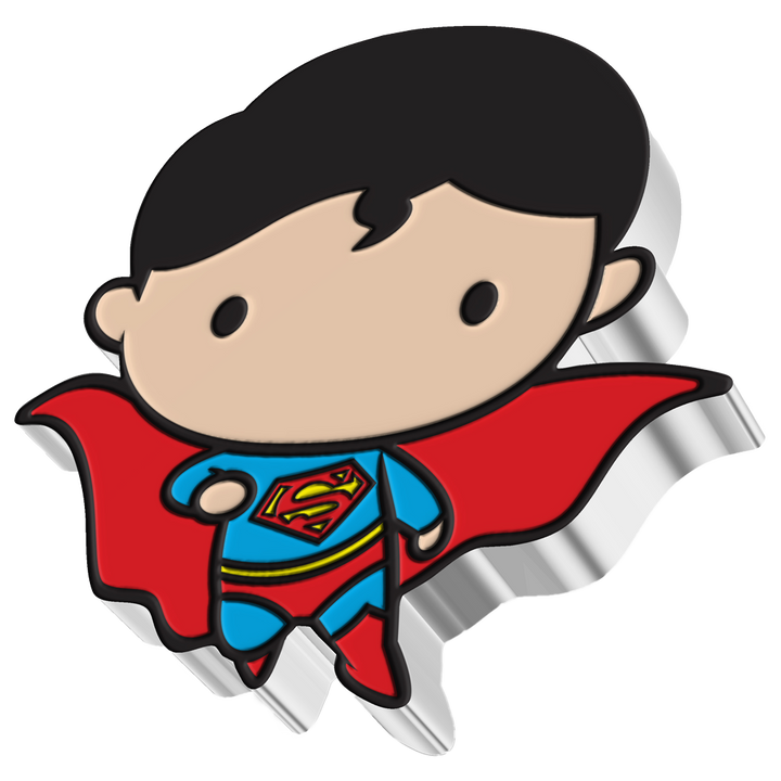 Niue: DC Comics – Superman repülő Chibi érme, színezett, 1 unciás ezüst, 2021, proof