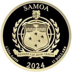 Samoa: Arany sas 1/10 uncia arany 2024 Prooflike