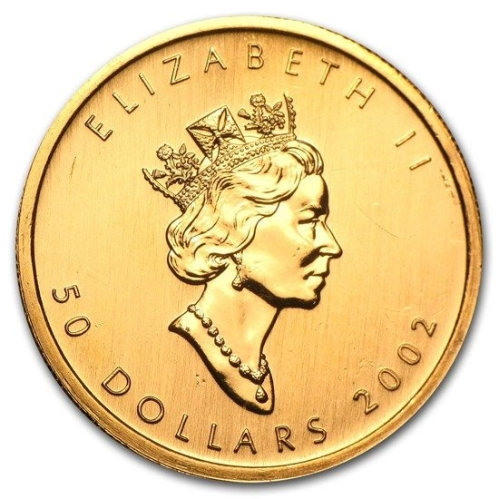 Hoja de arce canadiense 1 onza Oro 2004