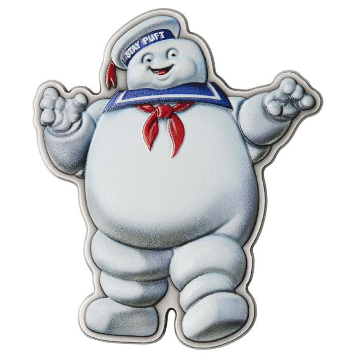 Niue : Ghostbusters - Stay Puft coloré 2 onces d'argent 2024 Pièce de monnaie antique