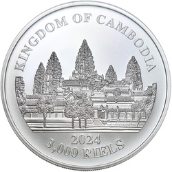 Cambogia: La tigre perduta della Cambogia 1 oncia d'argento 2024
