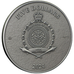 Niue: Essentia - COR coloured $5 Silber 2024 High Relief Antiqued Coin
