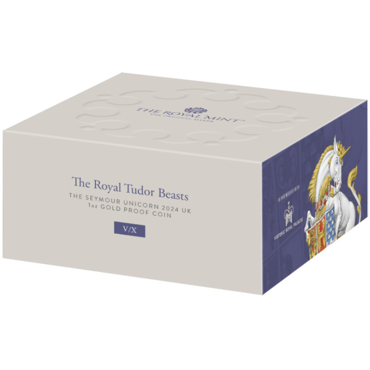 The Royal Tudor Beasts: The Seymour Unicorn 1 oz Gold 2024 Proof