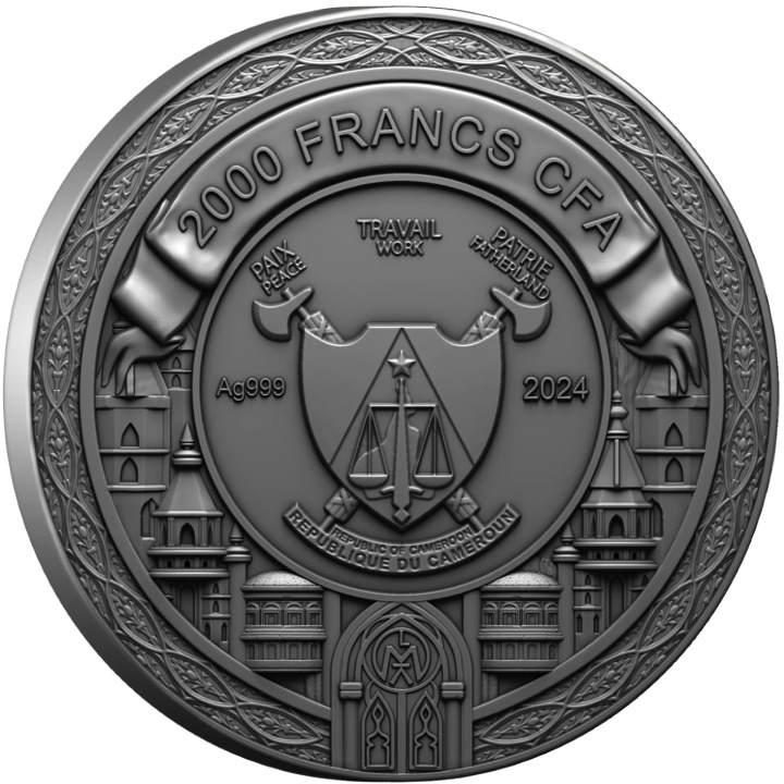 Cameroon: Dream Haunter 2000 CFA Francs Silver 2024 Gilded High Relief Antiqued Coin