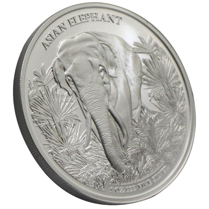 Cambodia: Asian Elephant 1 oz Silver 2023