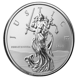 Gibraltar: Lady Justice 1 uncja Srebra 2023 Prooflike