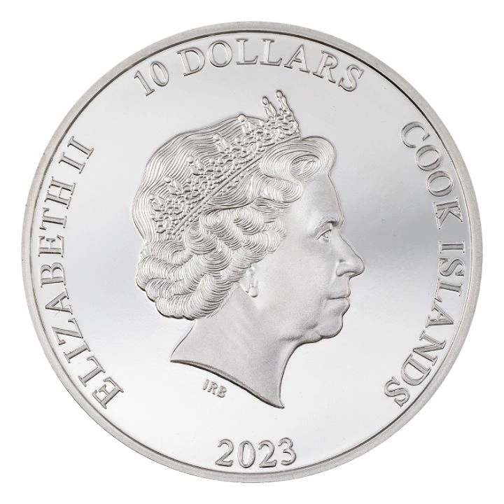 Isole Cook: Mountains – Half Dome colorata 2 once d'argento 2023 Proof Ultra High Relief