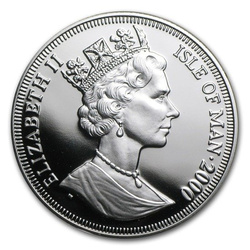 Serie Gatos Isla de Man: Gato Colgante Escocés 1 oz Plata 2000 Prueba