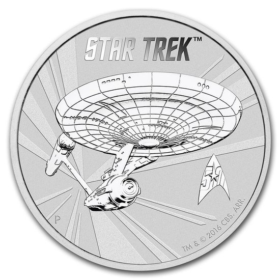 Tuvalu: Star Trek - Enterprise 1 oncia d'argento 2016