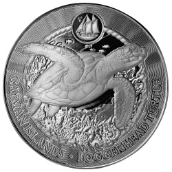 Cayman Islands: Loggerhead Turtle 1 oz Silber 2025 Prooflike