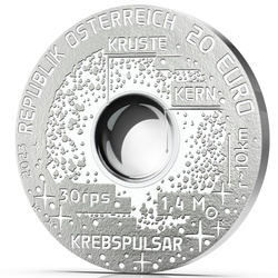 The Uncharted Universe: La Estrella de Neutrón coloreada 20 Euro Plata 2023 Proof