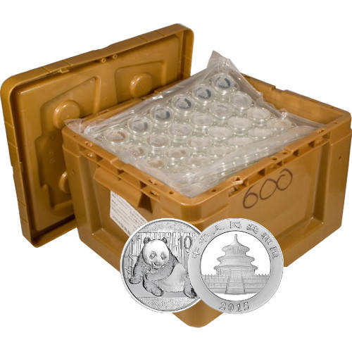 Čínská panda 1 unce stříbra 2015