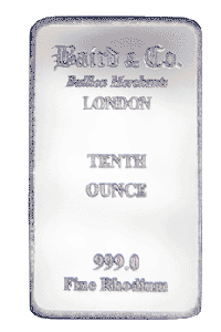 1/10 oz Bar Rhodiumu