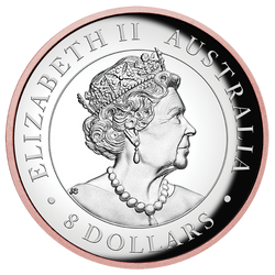 Australský koala 5 uncí stříbra 2021 Proof High Relief pozlacený