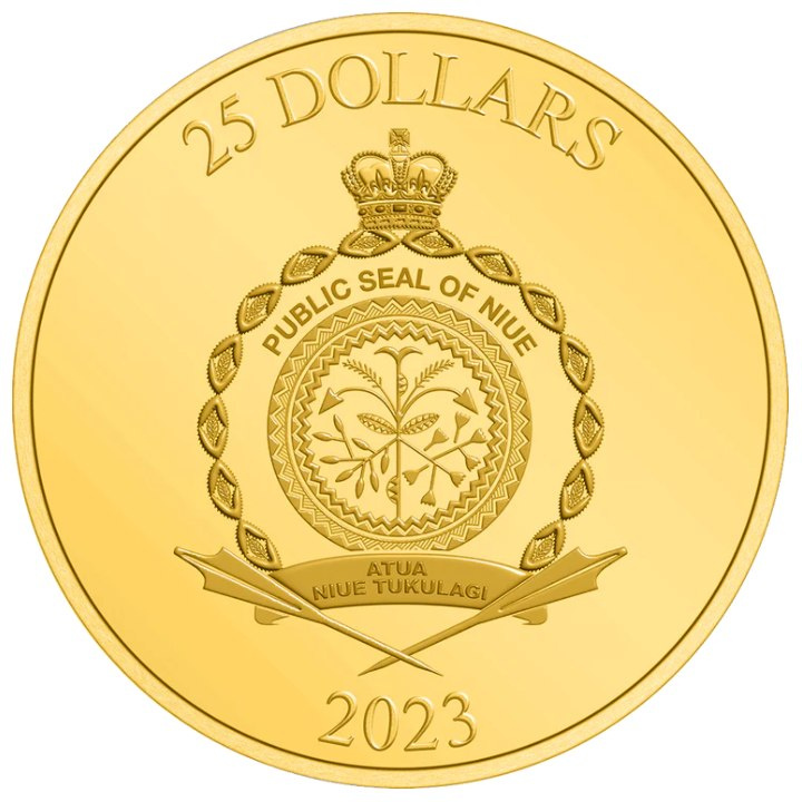 Niue: Disney 100 Años de Maravilla - Mickey Mouse y el Pato Donald 1/4 oz Oro 2023 Proof