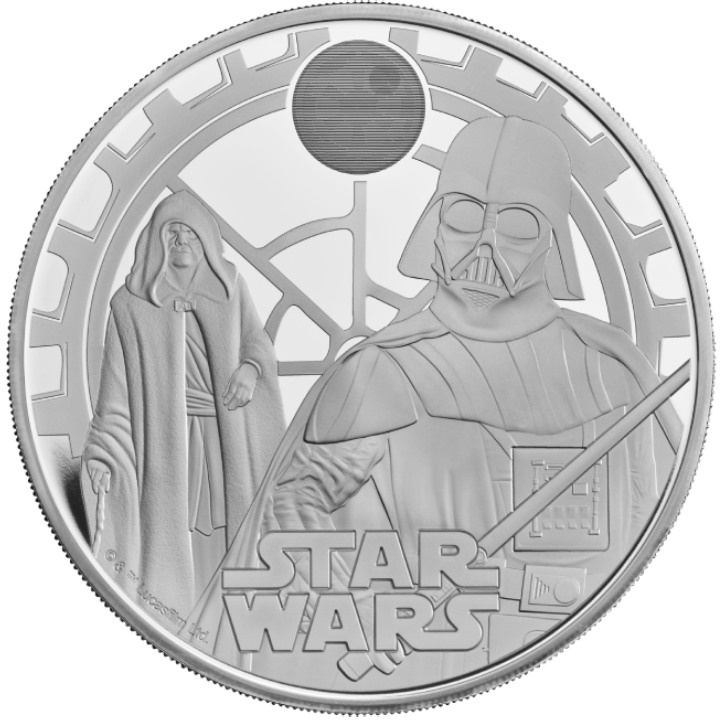 Star Wars : Dark Vador et l'Empereur Palpatine 5 onces d'argent 2023 Proof