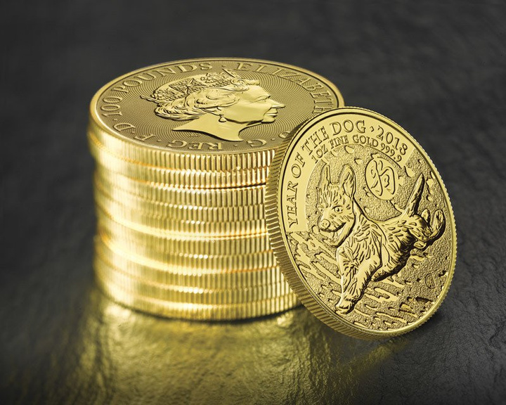 Lunar: Jahr des Hund 2018 1 oz Gold Royal Mint