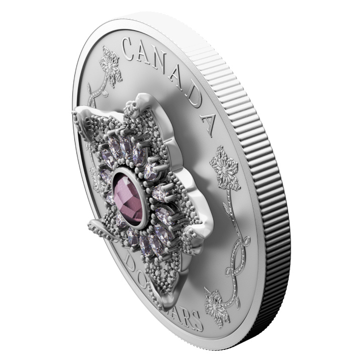 Canada: Williamson Diamond Brooch $20 Silver 2025 Matte Proof
