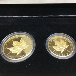 Set 4 monede de aur Canadian Maple Leaf 1989 Proof