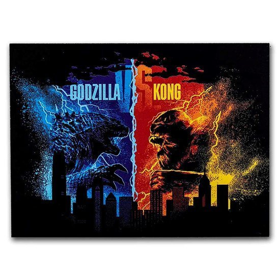 Niue: Zestaw 2 srebrnych monet Godzilla vs. Kong kolorowany 2021