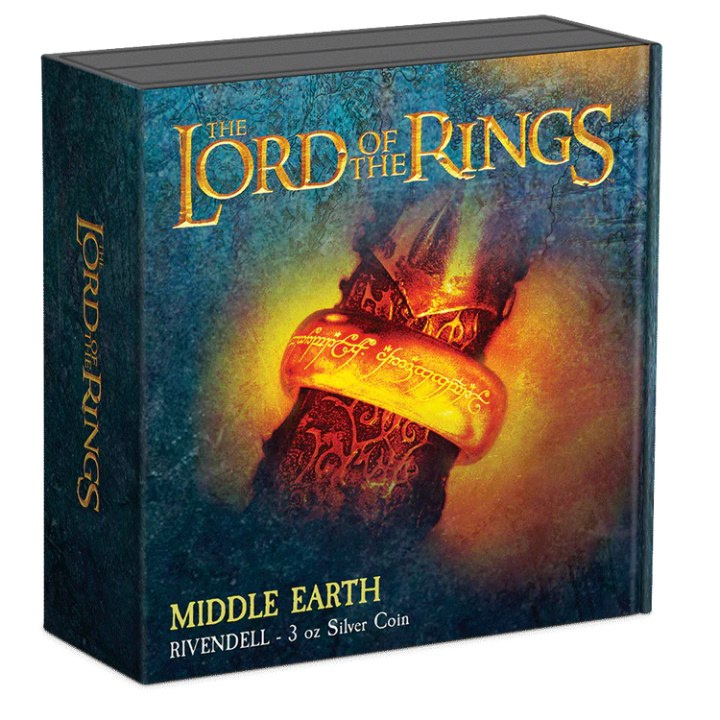 Niue: The Lord of the Rings - Rivendell 3 uncje Srebra 2022 Antique Finish