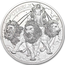 St Helena: Goddesses - Cybele and the Lions 1 uncja Srebra 2024