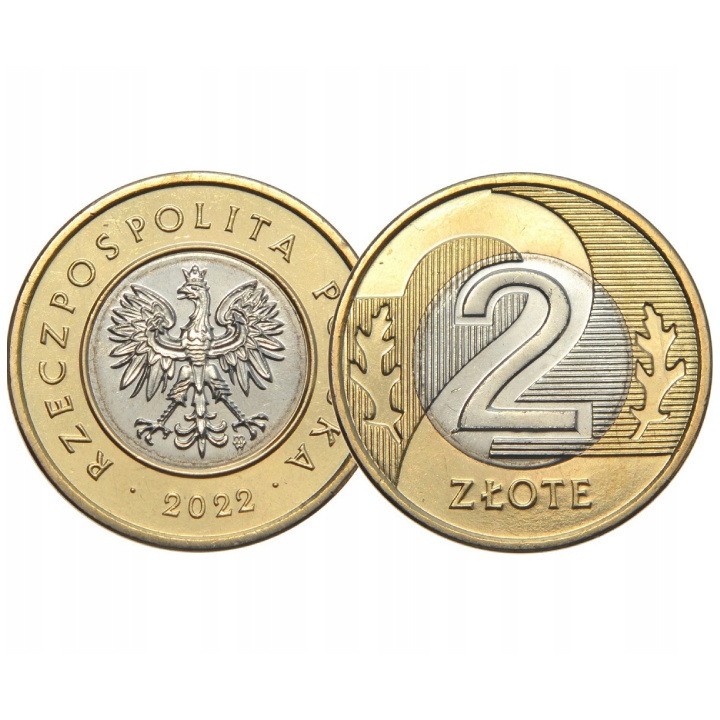 Banca Națională a Poloniei 2 zloți Sac monetar (100 bucăți) - Ani diferiți