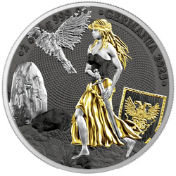 Germania 2 oz Silver 2023 Gilded Coin ANA Edition