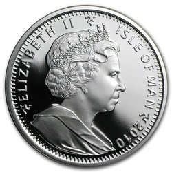 Ostrov Man Série kočky: Abyssinian 1 unce stříbra 2010 Proof