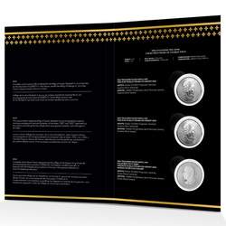 Ensemble de 3 pièces Canadian Maple Leaf Treasured 3 x 1 once d'argent 2022, 2023, 2024