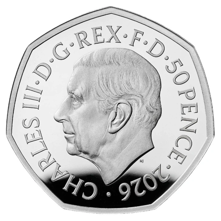 Marea Britanie Grand Prix 50 p Argint colorată 2026 Proof