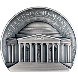 Cook Islands Historical Monuments - Jefferson Memorial 2 oz Argint 2026 Antiqued Ultra High Relief