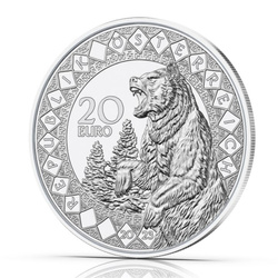 América - El Poder Curativo del Oso 20 Euro Plata 2023 Proof