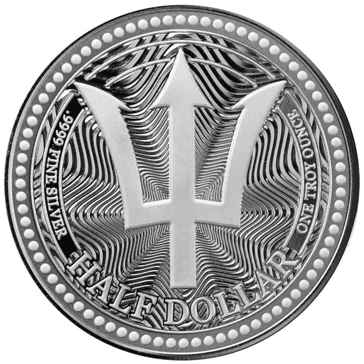 Barbados: Trident 1 uncja Srebra 2025 Prooflike