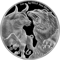 Tokelau: Bull & Bear 1 oz Silver 2022