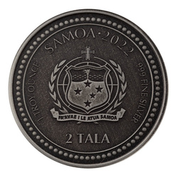 Samoa: Light of Christ 1 uncja Srebra 2022 Antique Coin